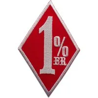 Catch the Patch Aufnäher Bügelbild, Aufbügler, Applikationen, Patches, Flicken, zum aufbügeln, Polyester, einprozenter 1% er Biker - Größe: unterschiedliche Größen