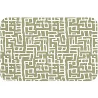 OnlyWow Badematte Grafik - Muster - Grün, Höhe 10 mm, Polyester, Rechteckig, Badezimmerteppich, Badteppich, Rutschfest, Badvorleger, Waschbar