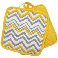varivendo Topflappen 2er Topflappen ca.20 x 20cm, 4-fach sortiert, (Paar, 1-tlg., Topflappen), Topfhalter Küchentopfhalter Kochlappen Topflappenset