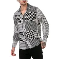 RedBridge Langarmhemd mit modernem Patchwork-Design für selbstbewusste Auftritte