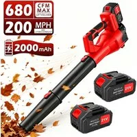 Blossom Akku-Laubbläser akku-gebläse Laubbläser kabellos Elektrischer mit 2x 21V 2.0Ah akkus, Elektrischer Laubgebläse 322 km/h Luftgeschwindigkeit, 24000 U/min