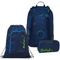 Satch Schulrucksack Air (3tlg., inkl. Schlamperbox und Sportbeutel)