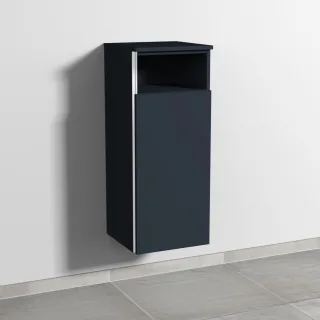 Sanipa 3way Mittelschrank mit 1 Tür und 1 offenem Fach, Marine-Matt, BP1331R BP1331R