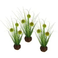 Kunstgras Künstliches Gras 'Knopfgras', I.GE.A., Höhe 26 cm, Im Reisig-Nest, 3er Set