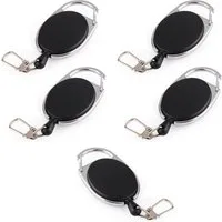 BAYLI Schlüsselanhänger Set 5er Pack Schlüsseljojo mit 60 cm Seil - Ausweisjojo - 6,5 x 3,5 cm