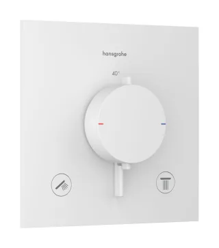 Hansgrohe Thermostat Unterputz Ecostat Comfort E Fertigset 2 Verbraucher mattweiss, 33711700 33711700