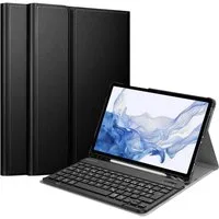 Fintie Tablet-Hülle Tastatur Hülle für Samsung Galaxy Tab S8 11 Zoll 2022 /S7 11 Zoll 2020, Keyboard Cover mit Magnetisch Abnehmbarer Deutscher Bluetooth Tastatur