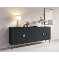Home affaire Kommode BELLOT Sideboard mit 4 Fächer, 4 Türen, B/T/H: 213/40/87,6 cm, Schubkastenkommode mit Metallgriffen und viel Stauraum