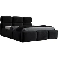 A&J MöbelLand GmbH Polsterbett MAROKO-OM mit Bettkasten und Lattenrost. (Bett mit Kopfteil. Lattenrost und Bettkasten Inclusive! Viele Varianten zur Auswahl – wählen Sie Größe und Farbe!, TOP ANGEBOT), Länge:220 cm Höhe Kopfteil: 100 cm