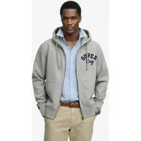 Superdry Kapuzensweatjacke VINTAGE ATHLETIC ZIPHOOD aus Baumwolle und angerauter Sweatware, Loose Fit, mit Reißverschluss