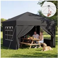 HOMALL Pavillon 3x3/3x6 m Faltpavillon Gartenpavillon Winterfest Pop Up Partyzelt, Wasserdicht Faltpavillon mit 4 Seitenteilen, Sandsäcke