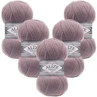 Alize 5 x ALIZE Superlana Tig Häkelwolle, 570 m, Handstrickgarn, Fein,Häkeln,Stricken