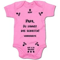 G-graphics Kurzarmbody Baby Body - Papa, du kannst das schaffen! Baby Body mit Spruch / Motiv / Aufdruck • als Geschenk