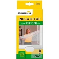 SCHELLENBERG Fliegengitter-Gewebe für Fenster ohne bohren, (Set, 1-St), Insektenschutz inkl. Befestigungsband, 130 x 150 cm, anthrazit, weiß