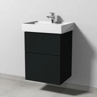 Sanipa 3way Waschtischunterbau zu Villeroy & Boch Collaro Waschtisch mit 2 Auszügen, Vulkan-Matt SP8321V