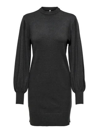 ONLY - ONLLABELLE LIFE L/S DRESS KNT NOOS dark grey melange - Gr. - S