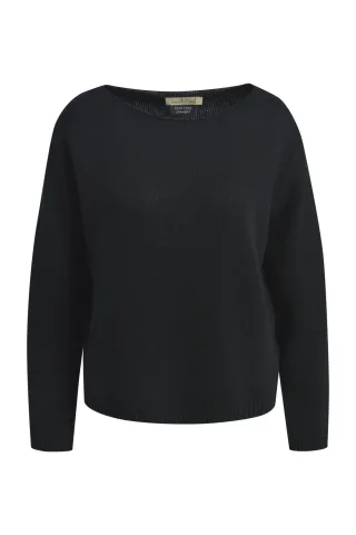 Smith&Soul - Cashmere Blend Boatneck Pullover black - Gr. - XXL