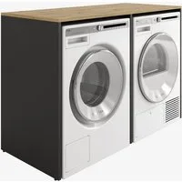 Platan Room Waschmaschinenumbauschrank DORA Waschmaschinenschrank 130 cm breit Überbauschrank Waschmaschine oder Wäschetrockner Schrank für Bad