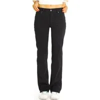 be styled Gerade Jeans Schwarze gerade geschnittene Medium waist Jeans Hose - Damen - j35k-1 5-Pocket-Style