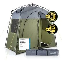 Lumaland Kuppelzelt Pop Up Duschzelt Quick Up Aufbau in unter 2 Minuten, Camping Reisen Festivals Radtouren Garten Strand 240x120x210 cm