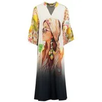 Key Largo Druckkleid WD WOMAN v-neck (1-tlg)