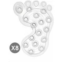 Berilo Anti-Rutsch-Pad 8X Anti-RUTSCH-Sticker Fuß für Badewanne Dusche Pads 64 (Transparent), Duscheinlage Wanneneinlagen Badematte Antirutschmatte Aufkleber