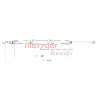 Metzger Handbremsseil hinten Renault Kangoo 11.6686