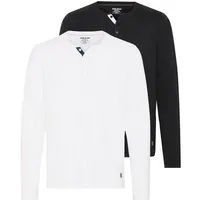 Blend Langarmshirt BHHollie (2-tlg) 2er Pack Klassisches Grandad-Longsleeve
