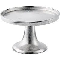 MichaelNoll Dekoschale Dekoteller Schale Etagere Aluminium Silber, Deko aus Metall, M 26,5 cm