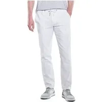 Engbers Chinohose Herren Chino mit Leinenanteil, Reinweiss