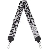 MIRROSI Schulterriemen Made in Italy aus Echtleder Schultergurt für Tasche zum Wechseln (Schwarz, Karabiner in silberner Farbe, 1x Taschengurt) 5cm Breit Bohemian Style