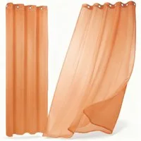 Beautex Gardine transparent Dolly, wählbar mit Kräusel- und Ösen- Aufhängung (2 St), Ösen, transparent