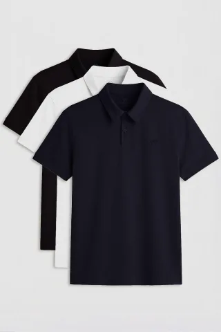Herren-Polohemd aus Baumwollmischung