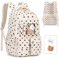 MOPUEA Schulrucksack Mädchen Schulrucksack Rucksack Schultasche Büchertasche Cordstoff (Freizeitrucksack für Schule Freizeit Reisen), Turnbeutel Lässiger Schulranzen Teenager Multi-Tasche Daypacks