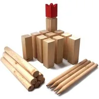Ocean5 Spiel Wurfspiel Kubb in verschiedenen Größen, Familienspiel, Wikinger Spiel - Wurfspiel mit Teams
