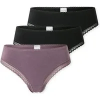 Schiesser String Modern Multipacks (3er Pack) Spitzenbänder, Baumwollmischung, Single Jersey