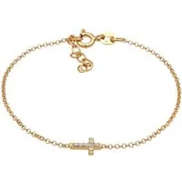 Elli Armband Mädchen Kreuz Zirkonia Symbol 925 Silber (kein Set, 1-tlg), Kreuz