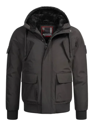 Alessandro Salvarini Herren Winterjacke AS-432 – Klassisch, Mit Fleecefutter & Kapuze