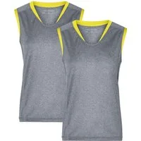 James & Nicholson Lauftop Doppelpack Sportliches Damen Lauftop aus FunktionspolyesterJN469 (Doppelpack, 2er-Pack) Feuchtigkeitsregulierend und schnell trocknend