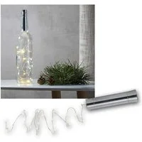 STAR TRADING LED-Lichterkette Draht-Lichterkette "Flaschenkorken"15 LED, chrom