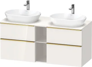 Duravit D-Neo Konsolenwaschtischunterbau wandhängend Weiß Hochglanz 1400x550x664 mm - DE4970B3422000 DE4970B34220000