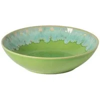 Costa Nova Suppenteller Taormina Lime Green, Teller für Suppe oder Pasta, 21,5 cm, Casafina, (1 St), Hohe Brenntemperaturen, porenfrei hygienisch, wärmeschockbeständig