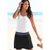 Beachtime by Lascana Strandkleid aus Viskosejersey mit Raffung auf Hüfthöhe, Spaghettiträger Kurzes Sommerkleid, luftiges Jerseykleid, Spaghettikleid, casual