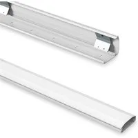 PureMounts Kabelkanal mit Klebeband + Schrauben/Dübel, aus Aluminium, Länge: 50cm, Breite 6cm, Farbe: weiß