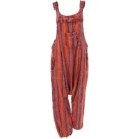 Guru-Shop Relaxhose Farbenfrohe Boho Latzhose, gestreifter Overall,.. Ethno Style, alternative Bekleidung