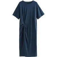 Next Shirtkleid Sommerliches T-Shirtkleid mit Drehung, Kurzgröße (1-tlg)
