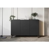 Home affaire Sideboard SIDEBOARD PHUKET II, Stilvolle, grifflose Kommode, Breite 120cm (1 St), Mit 6 Fächern und höhenverstellbaren Einlegeböden