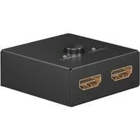 Manuelle HDMI-Umschaltbox 2 auf 1 (4K @ 30Hz), HDMI Switch schwarz