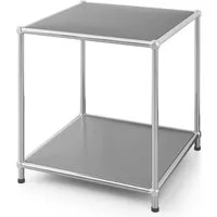 Floordirekt Standregal Concept Epure MK-012 Metallregal, B40 × T40 × H46 cm, diverse Farben, modular, Beistelltisch mit offenen Ablagen, verchromtes Metallgestell, zeitlos