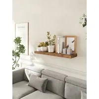 VASAGLE Wandregal Schweberegal, Regalbrett, 40/60/80 cm, 1-tlg., Wandboard für Bilderrahmen, Deko, für Wohnzimmer, Arbeitszimmer, Küche